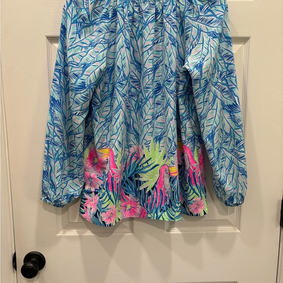 Lilly Pulitzer 100% Silk Elsa Top Let's Mango M GUC - Picture 4 of 9